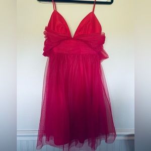 WTOO by Watters bright pink mini dress
